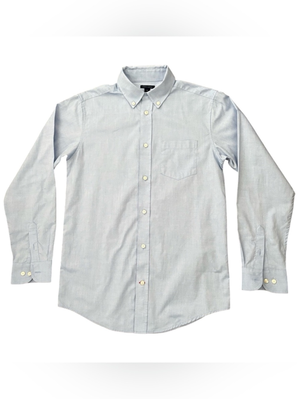 Tommy Hilfiger Boys 16 Light Blue Oxford Button Down Dress Shirt